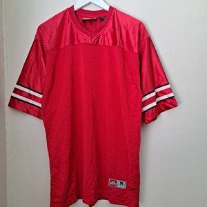 NWOT Men's Ohio State Buckeyes red pinhole mesh football jersey